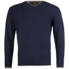 Jack Pyke Ashcombe Pulover 100% l&acirc;nă de miel cu decolteu V, culoare bleumarin, mărimea M