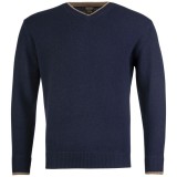 Jack Pyke Ashcombe Pulover 100% l&acirc;nă de miel cu decolteu V, culoare bleumarin, mărimea XXL
