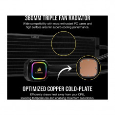 Corsair liquid cooler icue h150i rgb pro xt cold plate material copper radiator material aluminum foto