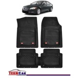 Covorase Auto TeamCar&reg; Tip Tavita Compatibile Jaguar XF II (2015+) Negru Material Rezistent, Cauciuc