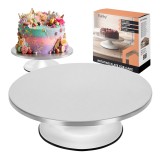 Platou rotativ pentru tort Ruhhy din metal inoxidabil, 30 cm