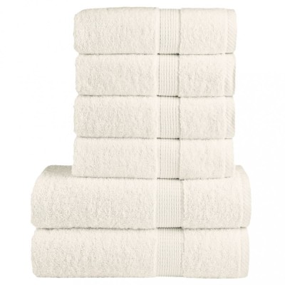 Set de prosoape premium SOLUND, 6 piese, crem, 600 g/m&amp;sup2; foto
