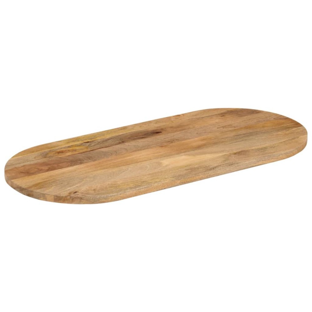 Piano Tavolo In Legno Massello Mango 100x40x2,5 Cm - Bordi Vivi, Naturale, Per Ristrutturazione O Progetti Fai-da-te