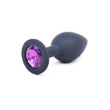 Dildo anal Purple Diamond Medium Negru