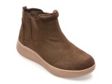 Ghete SKECHERS maro, 159095, din piele intoarsa