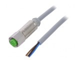 Cablu de conectare M12 PIN 4 drept 5m mufă 32VAC
