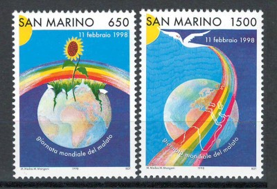 San Marino 1998 Mi 1756/57 - Ziua Mondiala a Bolnavului foto