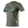 Tricou oliv imprimeu HRD WRK, marimea 56/XXL 81-612-XXL, Neo