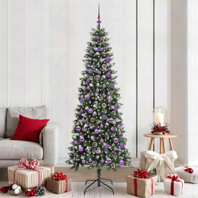 vidaXL Brad de Crăciun artificial cu 300 LED Verde 86 x 86 x 210 cm 3395838 foto
