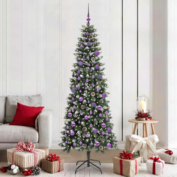 vidaXL Brad de Crăciun artificial cu 300 LED Verde 86 x 86 x 210 cm 3395838