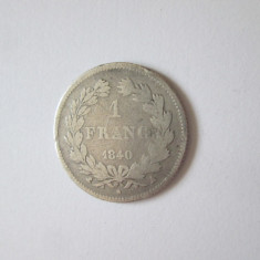 Rara! Franta 1 Franc 1840 A(Paris) argint Louis Philippe I