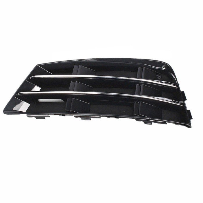 Grila bara fata Audi A4 (B9), 11.2015-07.2019, parte montare partea stanga, negru/cromat, 13D227-3, Aftermarket 8W0807681R