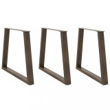 vidaXL Picioare de masă &icirc;n formă de V, 3 buc., oțel natural, 70x(72-73,3) cm