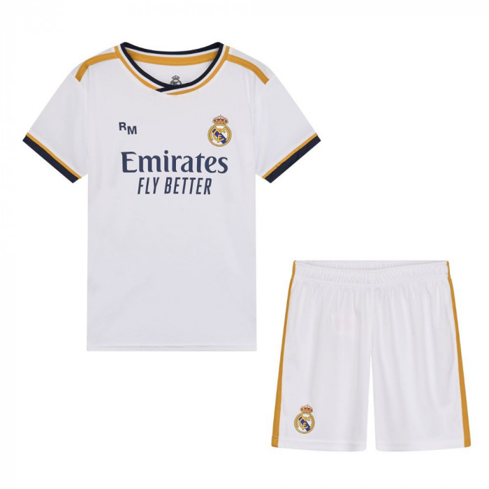 Set Maglietta E Pantaloncini Real Madrid 24/25 – Replica Ufficiale, Giocatore Vini Jr., Taglia Bambini 12 Anni, Colore Arancione - 4