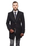 Palton barbati slim negru B132