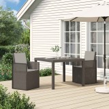 vidaXL Scaune de Dining pentru Grădină 2 pcs Gri deschis PP 8000013