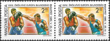 Ungaria - 1985 - Campionatele Europene de Box - pereche - serie neuzată (T494), Nestampilat