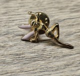 BROSA - PIN DIN METAL AURIU, MODEL STILIZAT ZANA