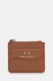 Armani Exchange card holder culoarea bej, 948539 CC783