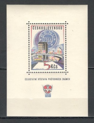 Cehoslovacia.1966 Expozitia filatelica BRNO-Bl. XC.416 foto
