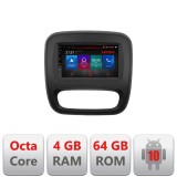 Navigatie Renault Trafic 2014-2017 E-rt09 Octa Core cu Android Radio Bluetooth Internet GPS WIFI DSP 4+64GB 4G v2 RESIGILAT CarStore Technology
