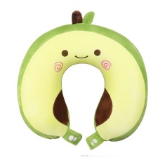 Pern&Auml; travelavocado, suport ergonomic pentru g&Atilde;&cent;t &Egrave;i cap, spum&Auml; cu memorie, 30x30 cm, sistem de prindere cu capse, verde