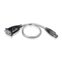 Adaptor USB to RS-232 Aten UC232A-AT. Culoarea produsului: Din o&Aring;&pound;el inoxidabil, Transparente, Negru, Lungime cablu: 0,35 m, Conector 1: USB Tip-A. Ca