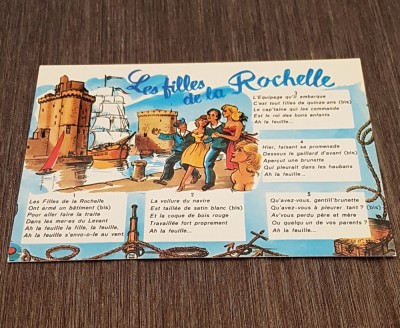 Carte Poștală Vintage Franceză &amp;ndash; C&amp;acirc;ntec Marinăresc Tradițional foto