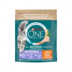 One Coat and Hairball, hrana uscata pentru pisici, Pui, 800 g