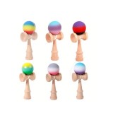 Cumpara ieftin Kendama de calitate superioară, 18 cm, din lemn, cu bilă de cauciuc și ștampilă gravată, diverse modele - KEND14