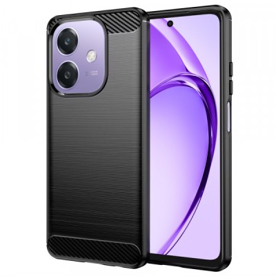 Husa pentru Oppo A3 4G / A3, Techsuit, Carbon, Neagra foto