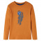 Tricou pentru copii cu maneci lungi, ocru &icirc;nchis, 92 GartenMobel Dekor