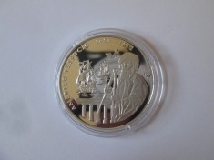 Rara! Cuba 10 Pesos 2002 Proof UNC arg.999:Amerigo Vespucci,dm=38 mm,gr=20 gr foto