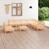 vidaXL Set mobilier de grădină, 10 piese, lemn masiv de pin 3083129