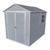 Sopron Gradina Mirpol Hesler 8060, 4.5mp, 196x243x212cm, Otel/Polipropilena, Gri, Casuta Unelte, Depozitare Scule