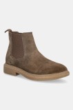 Aldo botine din piele &icirc;ntoarsă ZEDDYY/ 232 culoarea maro, 14174559