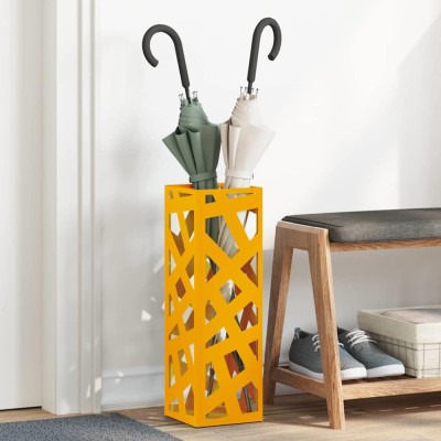 vidaXL Suport pentru umbrele Muștar 15.5 x 15.5 x 49 cm Metal 868497 foto