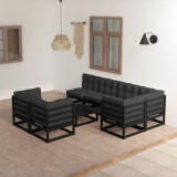 vidaXL Set mobilier grădină cu perne, 8 piese, lemn masiv pin 3076703