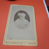 Cumpara ieftin FOTO PORTRET COPIL ANII 1900 VECHI PE CARTON GROS 10 7 CM DE COLECTIE RARA!