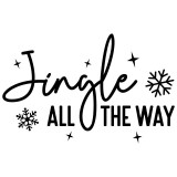 Cumpara ieftin Sticker decorativ, Jingle all the way, Negru, 60 cm, 7069ST, Oem