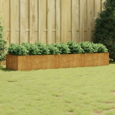 vidaXL Strat &icirc;nălțat de grădină, 280x80x40 cm, oțel corten 824534