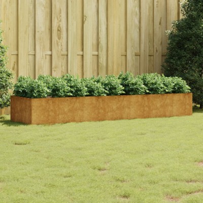 vidaXL Strat &amp;icirc;nălțat de grădină, 280x80x40 cm, oțel corten 824534 foto