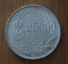 25000 lei 1946, Mihai I, Rom&amp;acirc;nia, argint foto