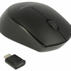 Mouse wireless optic 2.4 GHz 3 butoane si receptor USB-C, Delock 12526