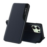 Husa tip carte compatibila xiaomi redmi note 13 4g, stand view, dark blue