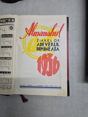 Almanahul ziarelor Adeverul Dimineața 1936 foto