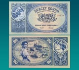 !!! BANCNOTA MATEJ GABRIS - CEHOSLOVACIA 20 COROANE 1919 , 2025 - UNC