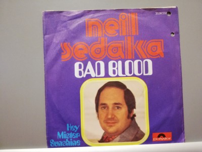 Neil Sedaka &amp;ndash; Bad Blood (1974/Polydor/RFG) - VINIL Single/NM+ foto