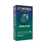 Prezervative cu striatii, CONTROL NONSTOP Points &amp; Stripes, efect de intarziere ejaculare, 1 cutie x 12 buc