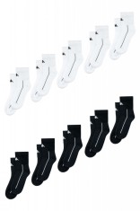 Set Kappa 10 perechi de sosete medii, semi-flausate, barbati - Alb/negru